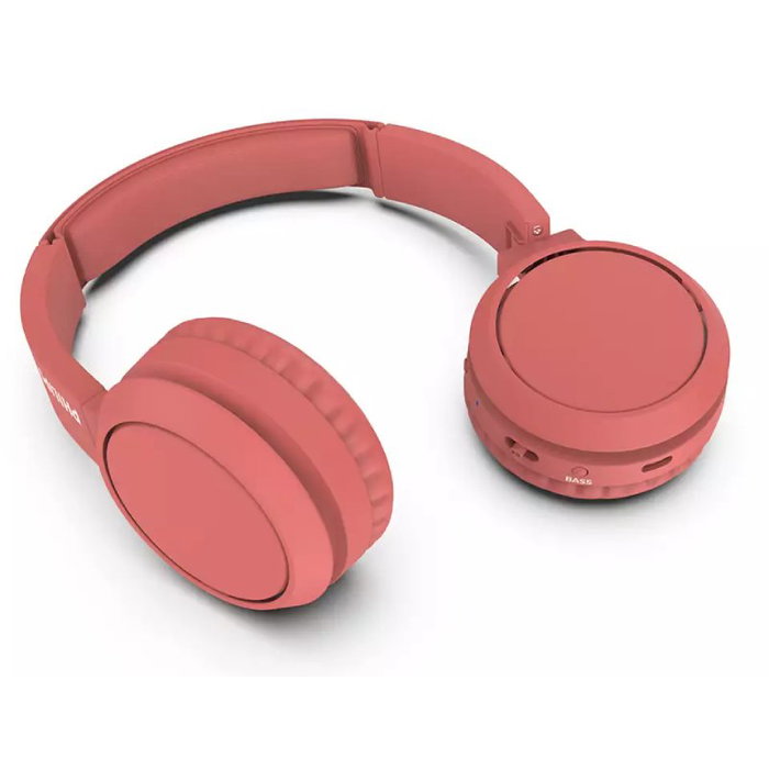 Philips Auriculares Inalámbricos TAH4205 con Micrófono y Bluetooth Color Rojo